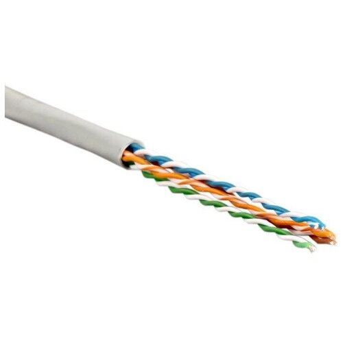 Кабель информационный Hyperline UUTP4-C5E-S24-IN-PVC-GY-305 кат.5E U/UTP 4X2X24AWG PVC внутренний 305м серый