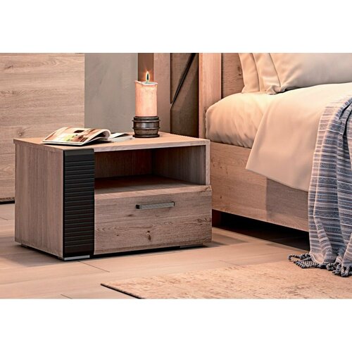 Тумба прикроватная Бриз планка слева с ящиком в спальню, в гостиную, в прихожую, в детскую, в офис