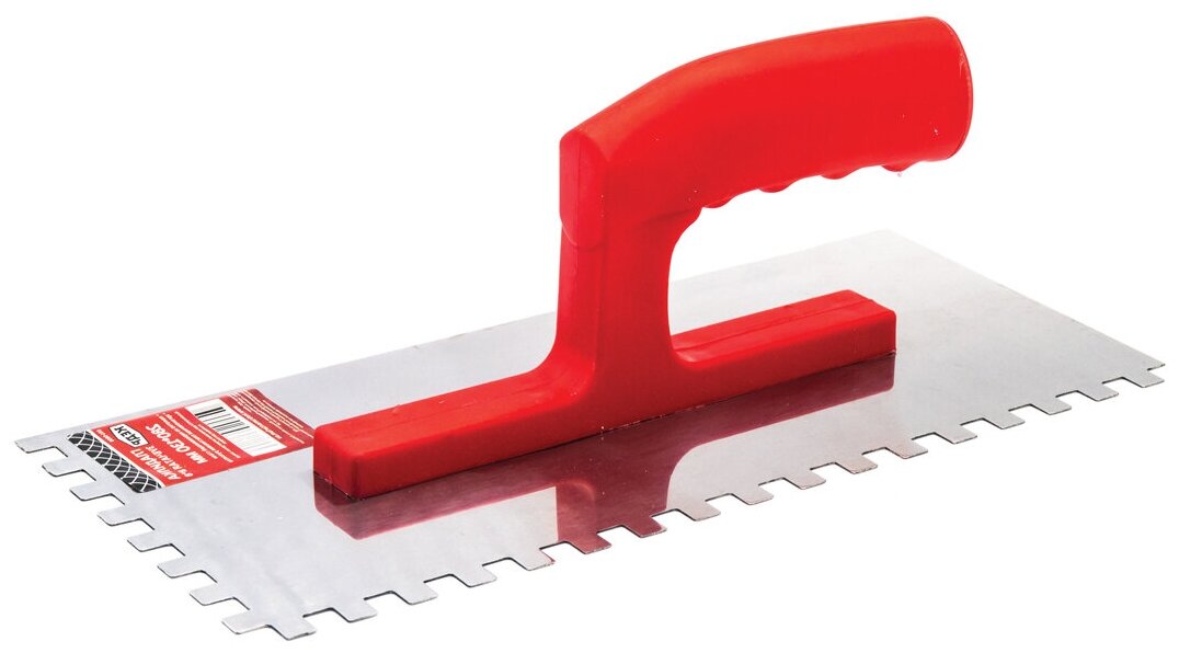 фото Гладилка зубчатая Кедр, нержавеющая сталь, 270 x 130 мм, зуб 4 x 4 мм