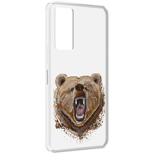 Чехол MyPads пиксельный медведь для Infinix Note 11 задняя-панель-накладка-бампер чехол mypads медведь с топором для infinix note 11 задняя панель накладка бампер