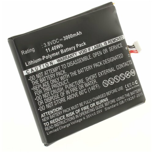 Аккумулятор iBatt iB-B1-M942 3000mAh для Philips AB3300AWMC, аккумулятор ibatt ib b1 m2384 3000mah для nubia zte li3829t44p6h806435