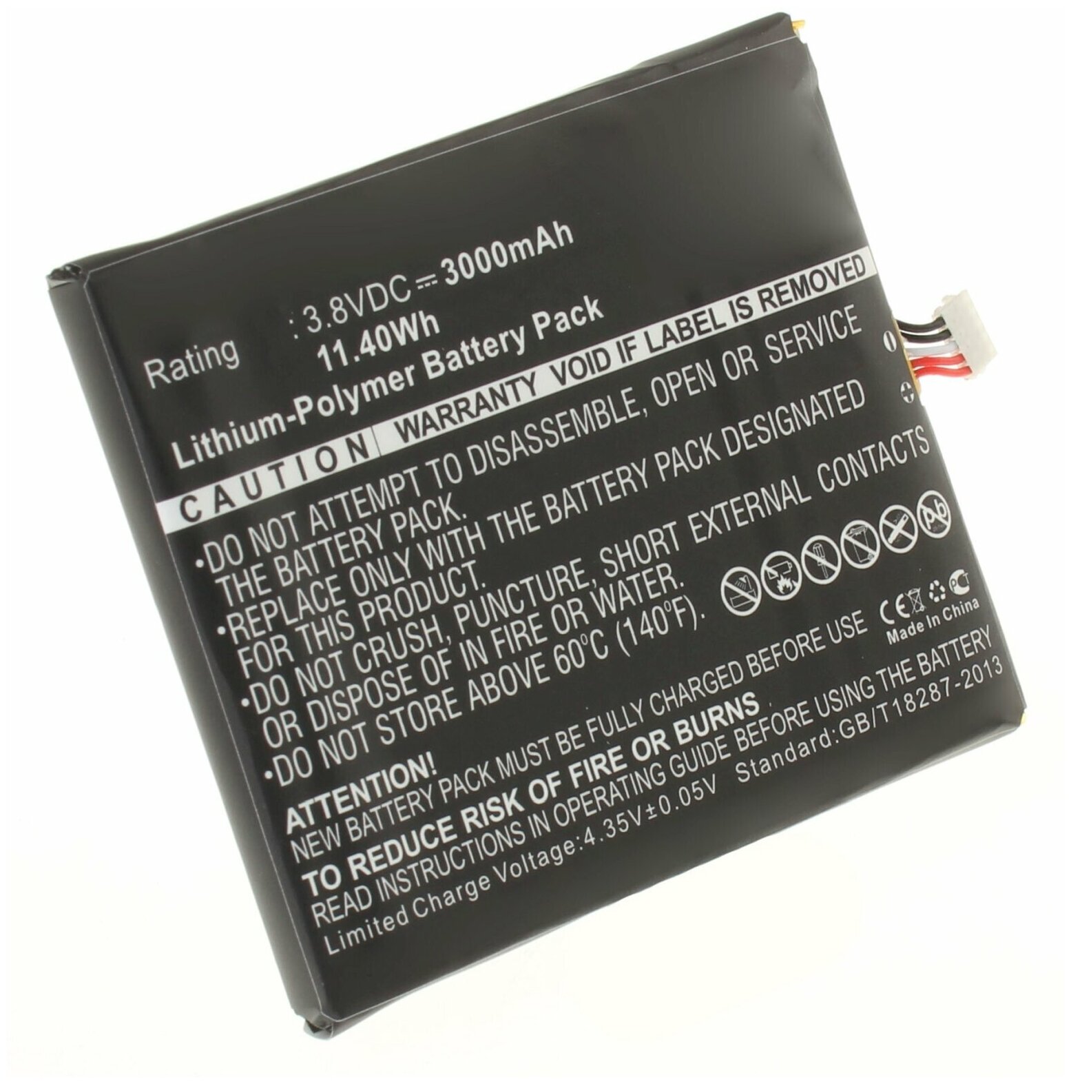 Аккумулятор iBatt iB-B1-M942 3000mAh для Philips AB3300AWMC,