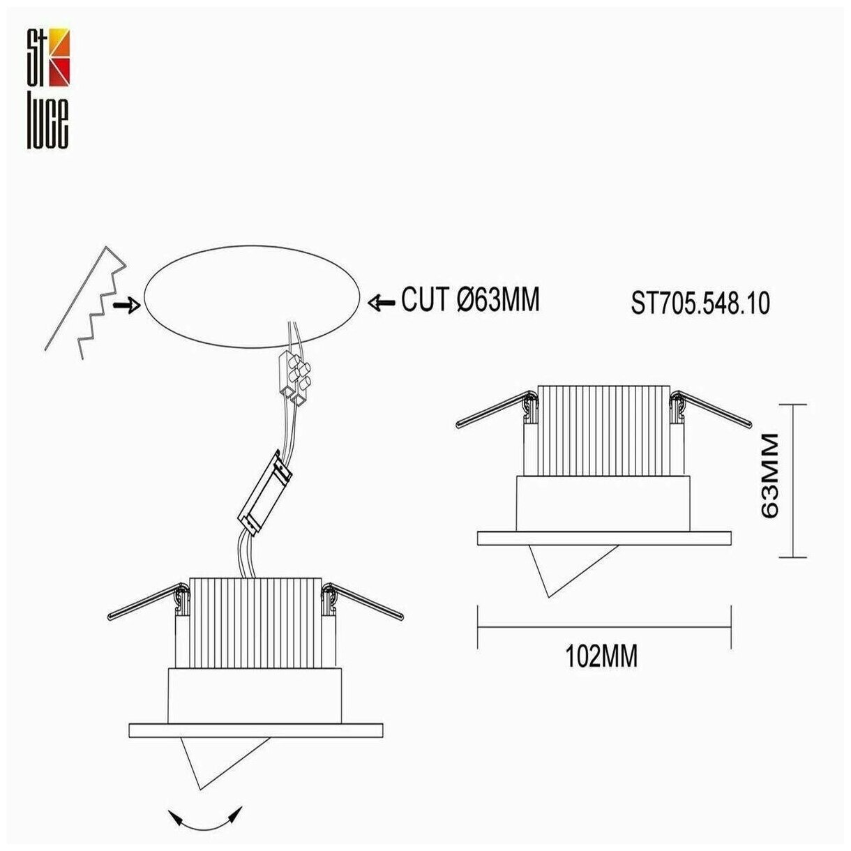 Встраиваемый светильник ST-Luce ST705.548.10 - фотография № 2