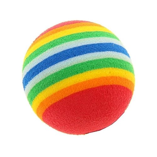 фото Мячик для кошек triol 3821 полосатый (22181007) красный