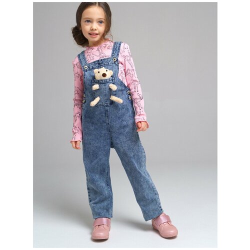 фото Джинсовый комбинезон для девочки playtoday