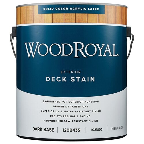 Укрывная пропитка фасадная Wood Royal на акриловой основе для наружных работ, 3,78 литра, Ultra White