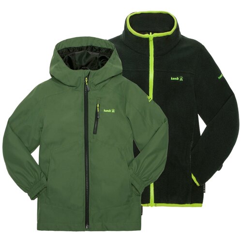 Куртка Kamik для мальчиков, размер 122(7), зеленый