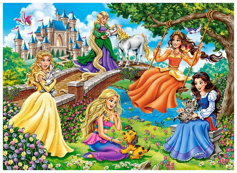 Пазл Castorland Premium 70 деталей Принцессы в саду В-070022