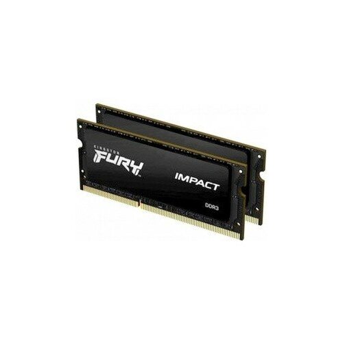 Kingston Модуль памяти DRAM 16GB 1866MHz DDR3L CL11 SODIMM Kit of 2 135V FURY Impact KF318LS11IBK2 16 1263400₽