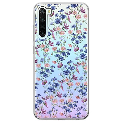 фото Ультратонкий силиконовый чехол-накладка для xiaomi redmi note 8t с 3d принтом "lovely cornflowers" gosso