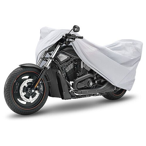 Чехол-тент для мотоциклов и скутеров AutoStandart "Classic", размер M (203х89х119см), цвет: серебристый