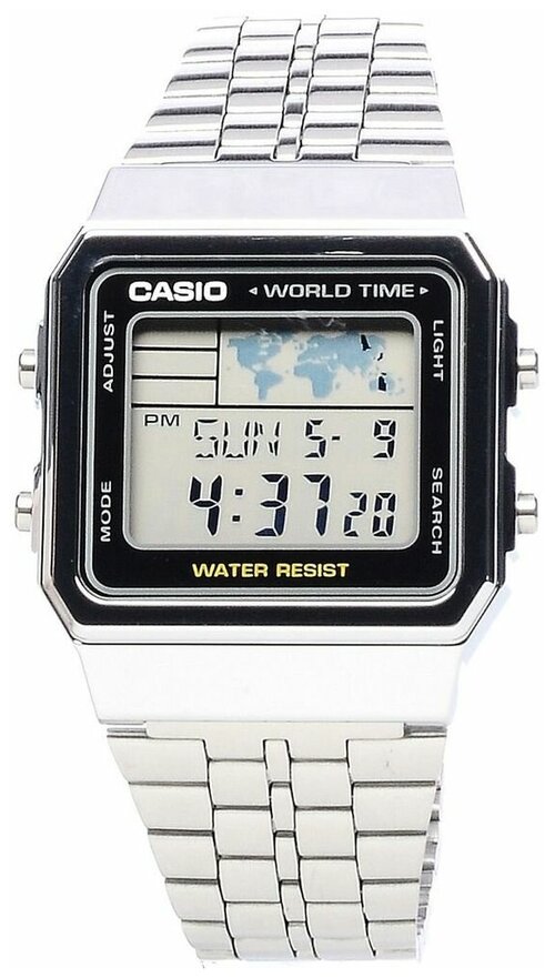 Наручные часы CASIO Vintage Casio A-500WEA-1E, серебряный, черный