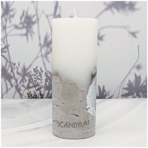 Интерьерная свеча 6х18см SCANDYLAB (белая) SICB-6-18-W