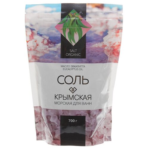 Salt Organic Крымская розовая соль для ванн Масло эвкалипта, 700 г