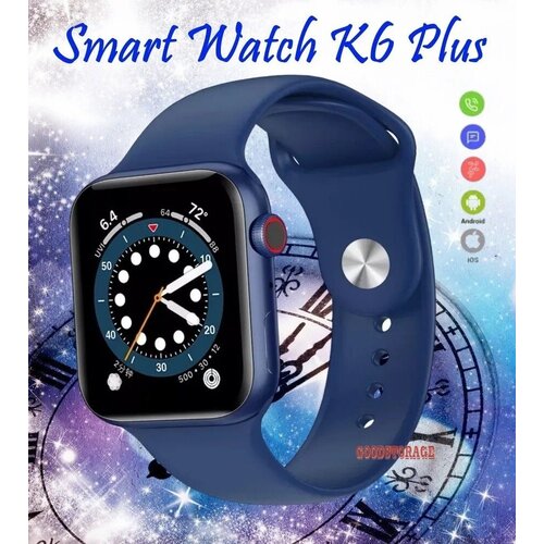 Умные часы Smart Watch K6 Plus (Синий)