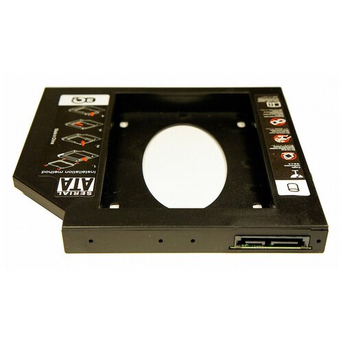 адаптер для ssd hdd в ноутбук оптибей 9 5 мм Адаптер 3Q SATA/miniSATA (SlimSATA) для подключения HDD/SSD 2,5 дюйма к ноутбуку в слот DVD (9,5мм)
