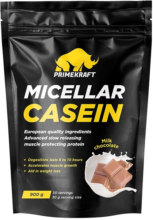 PrimeKraft Micellar Casein, 900 г, вкус: молочный шоколад