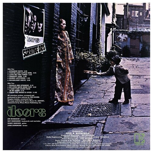 Виниловая пластинка Warner Music DOORS, THE STRANGE DAYS (50TH ANNIVERSARY) doors doors strange days 50th anniversary mono 180 gr