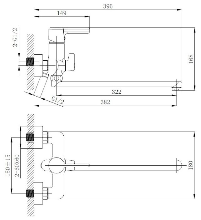 Смеситель универсальный HAIBA HB22814 хром - фотография № 7