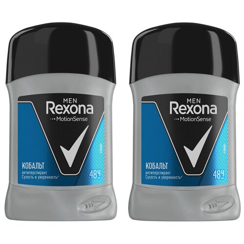 Rexona Men Антиперспирант карандаш Кобальт 50 мл x 2 шт rexona дезодорант антиперспирант стик men motionsense кобальт 50 мл 6 шт