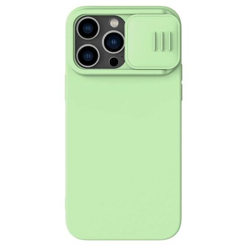 Чехол Nillkin CamShield Silky Magnetic Silicone для iPhone 14 Pro, Mint Green (magsafe)