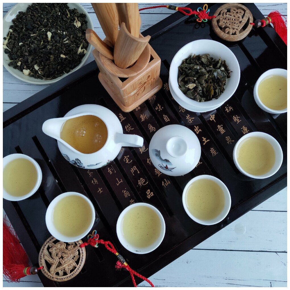 Чай китайский Жасминовый Улун (Моли Хуа Улун,Те Гуань Инь с жасмином), 100 гр - фотография № 4