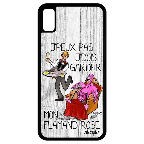фото Простой чехол на мобильный // iphone xr // "не могу - у меня фламинго!" крутой анекдот, utaupia, светло-серый