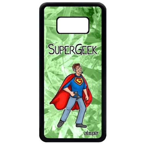 фото Защитный чехол на мобильный // galaxy s8 // "супергик" веселый комичный, utaupia, светло-зеленый
