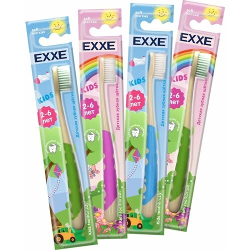 Зубная щетка Exxe Kids 2-6 лет Мягкая 1 шт