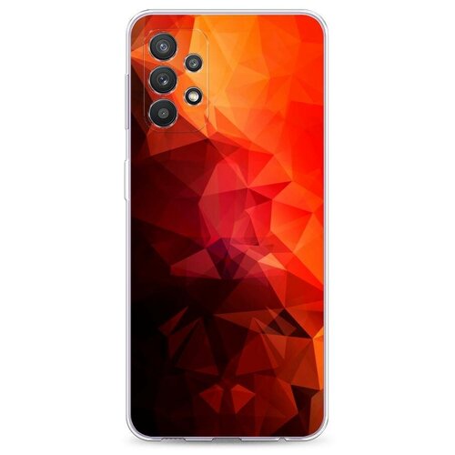 фото Силиконовый чехол "красная геометрия" на samsung galaxy a32 / самсунг галакси а32 case place