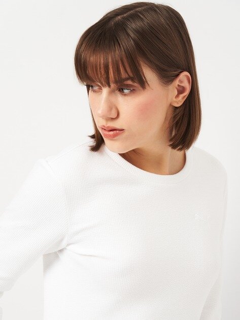 Лонгслив PUMA Her SliFit, размер S, , белый — фото 1