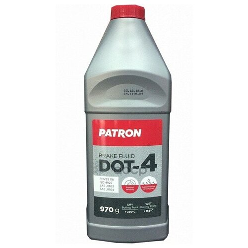 PATRON PBF401 жидкость тормозная DOT-4 970Г (849МЛ)