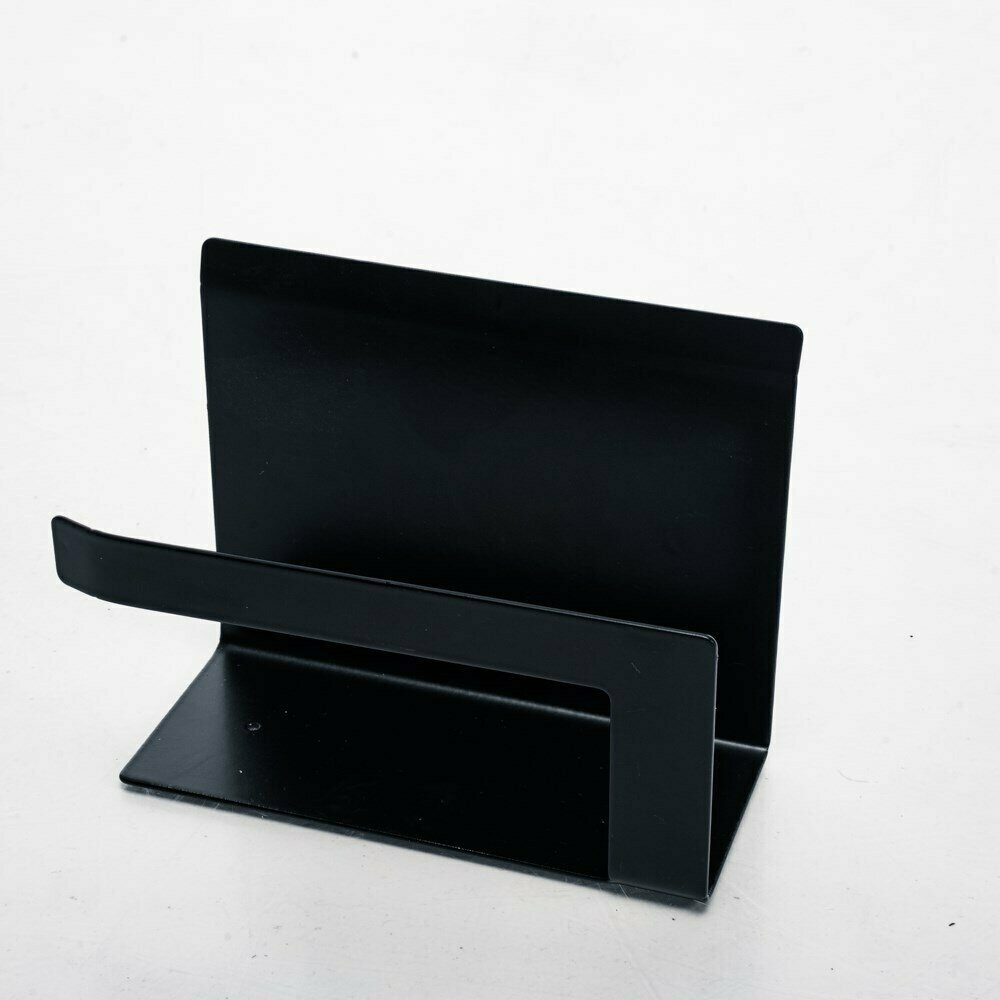 Настенный держатель для туалетной бумаги с полочкой подставка для бумаги диспенсер черный 805-001B - фотография № 8