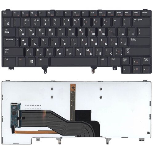 Клавиатура для ноутбука Dell Latitude E5420, E6220, E6320, E6420, E6430, E6620 черная, с подсветкой клавиатура для ноутбука dell 3421 5421 p n rnn5p 0rnn5p nsk l80bw 9z n8tbw 001 9z n8tbw 00r