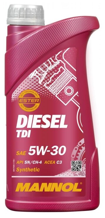фото Синтетическое моторное масло Mannol Diesel TDI 5W-30