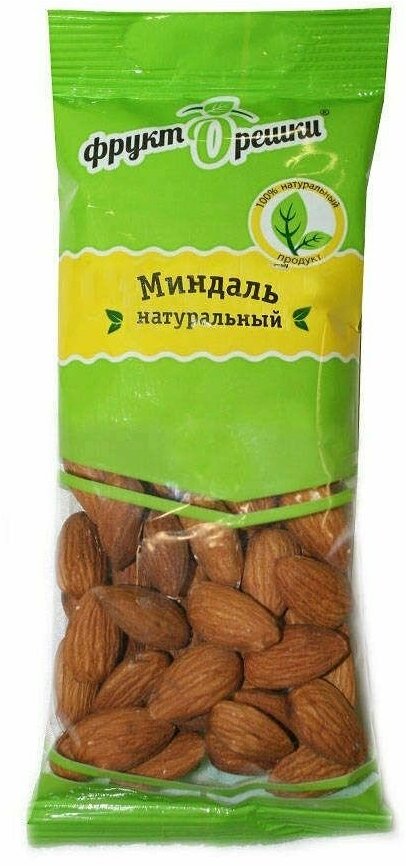 Миндаль ФруктОрешки натуральный, 50 г, 6 шт