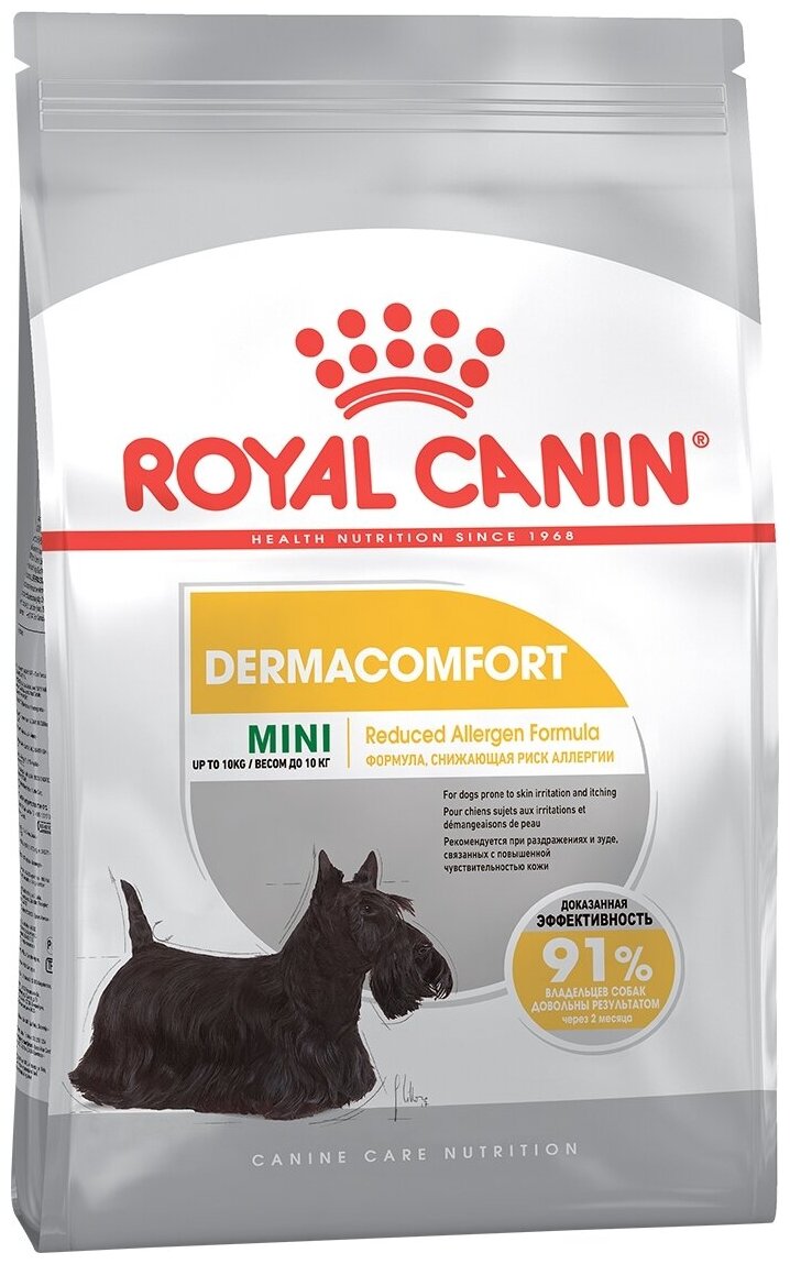 Корм Royal Canin Mini Dermacomfort для собак малых пород (до 10 кг) с чувствительной кожей, 3 кг