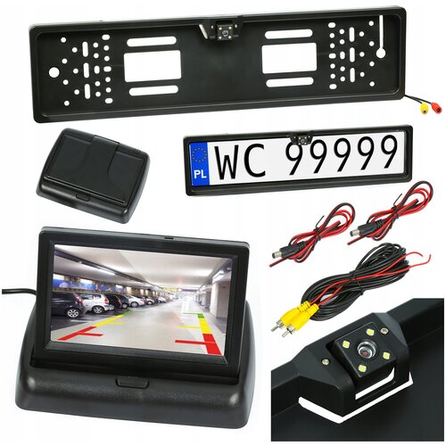 Камера заднего вида в рамке номерного знака JX-9488 с подсветкой 86300₽