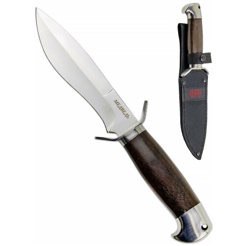 Нож туристический Pirat Медведь, ножны кордура, длина клинка 15 см нож туристический pirat горностай ножны кордура длина клинка 11 см