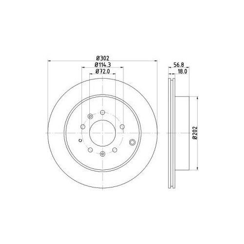 фото Диск тормозной mazda cx-7 2.3 07- задний, hella pagid, 8dd 355 115-791