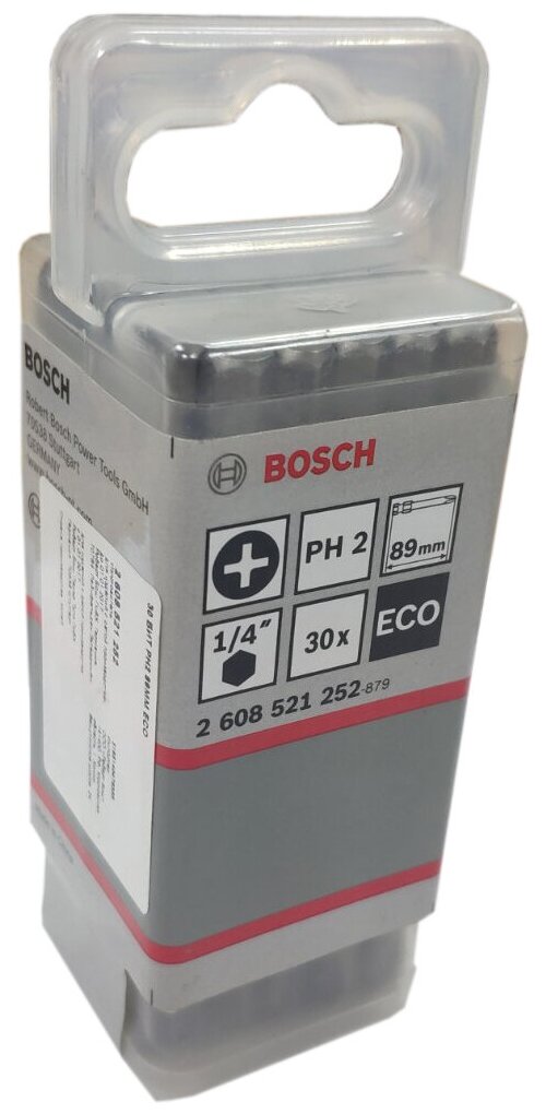 Биты 30 шт. ECO PH2 89 мм Bosch 2608521252