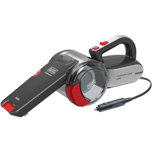 Пылесос автомобильный BLACK+DECKER PV1200AV, серый/красный