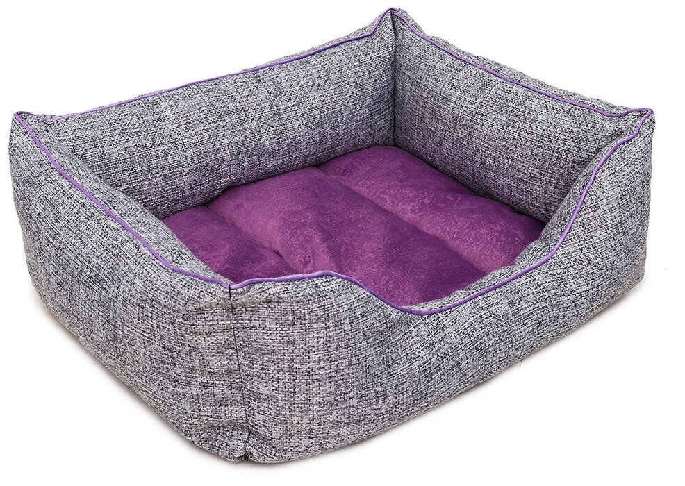 Лежанка для собак PERSEILINE Лофт №3 пухлик, фиолетовый (56 х 47 х 20 см)