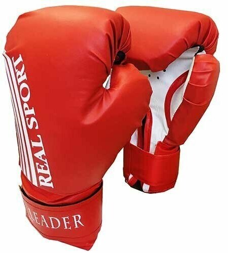 Перчатки боксерские Leader 8 унций, красный .