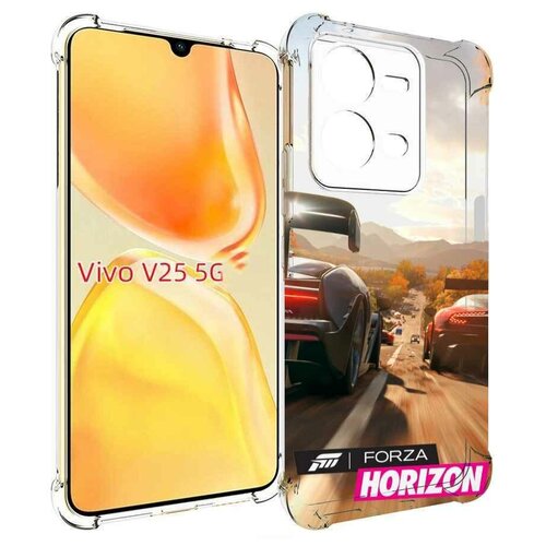 чехол mypads horizon zero dawn для vivo v25 5g v25e задняя панель накладка бампер Чехол MyPads Forza Horizon для Vivo V25 5G / V25e задняя-панель-накладка-бампер