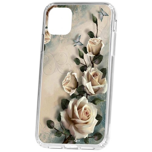 фото Чехол на айфон 11 kruche print белые розы кruче,kruche