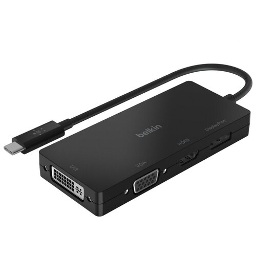 Адаптер Belkin Адаптер Belkin USB-C Video Adapter, черный адаптер belkin usb c на hdmi vga dvi displayport черный avc003btbk