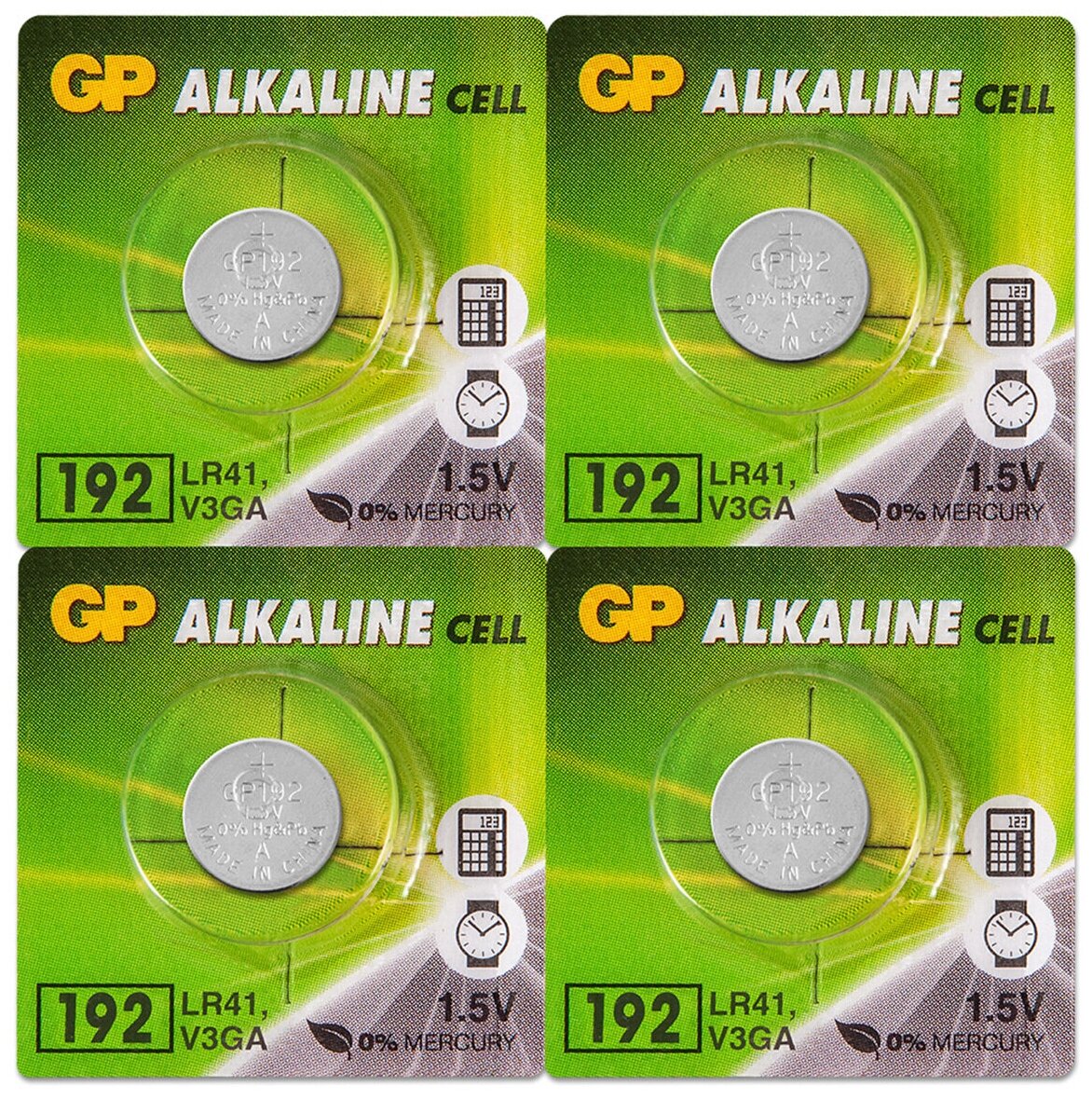 Батарейка AG3 (LR41 384 392 736) 1.5V GP Blister