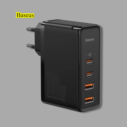 Зарядный комплект Baseus GaN2 Pro Quick Charger 2C+2U, 100 Вт, черный