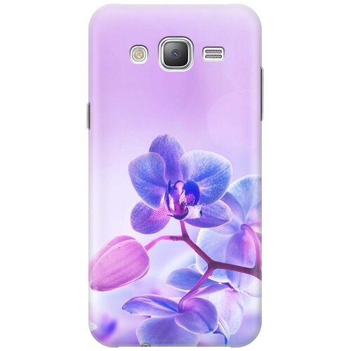 фото Силиконовый чехол на samsung galaxy j5 (2015) / самсунг джей 5 2015 с принтом "лиловые орхидеи" gosso
